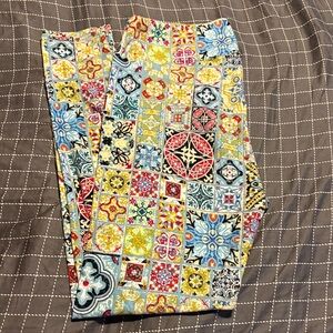 LulaRoe Colorful Tile Print Leggings